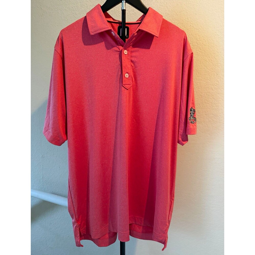 FootJoy FJ Support Our Troops Silver Tassie Golf Polo Mens Large Red